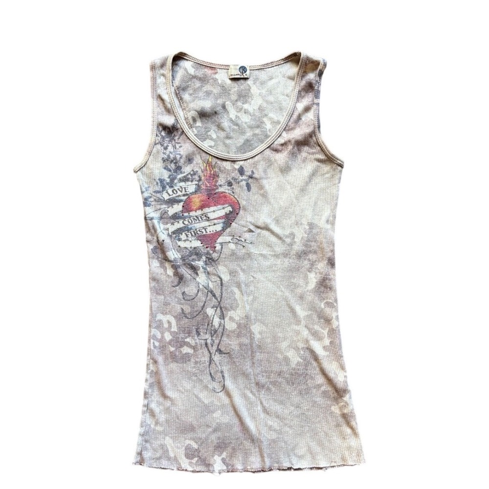 Y2K Love Comes First Mermaid Tank Top Size S